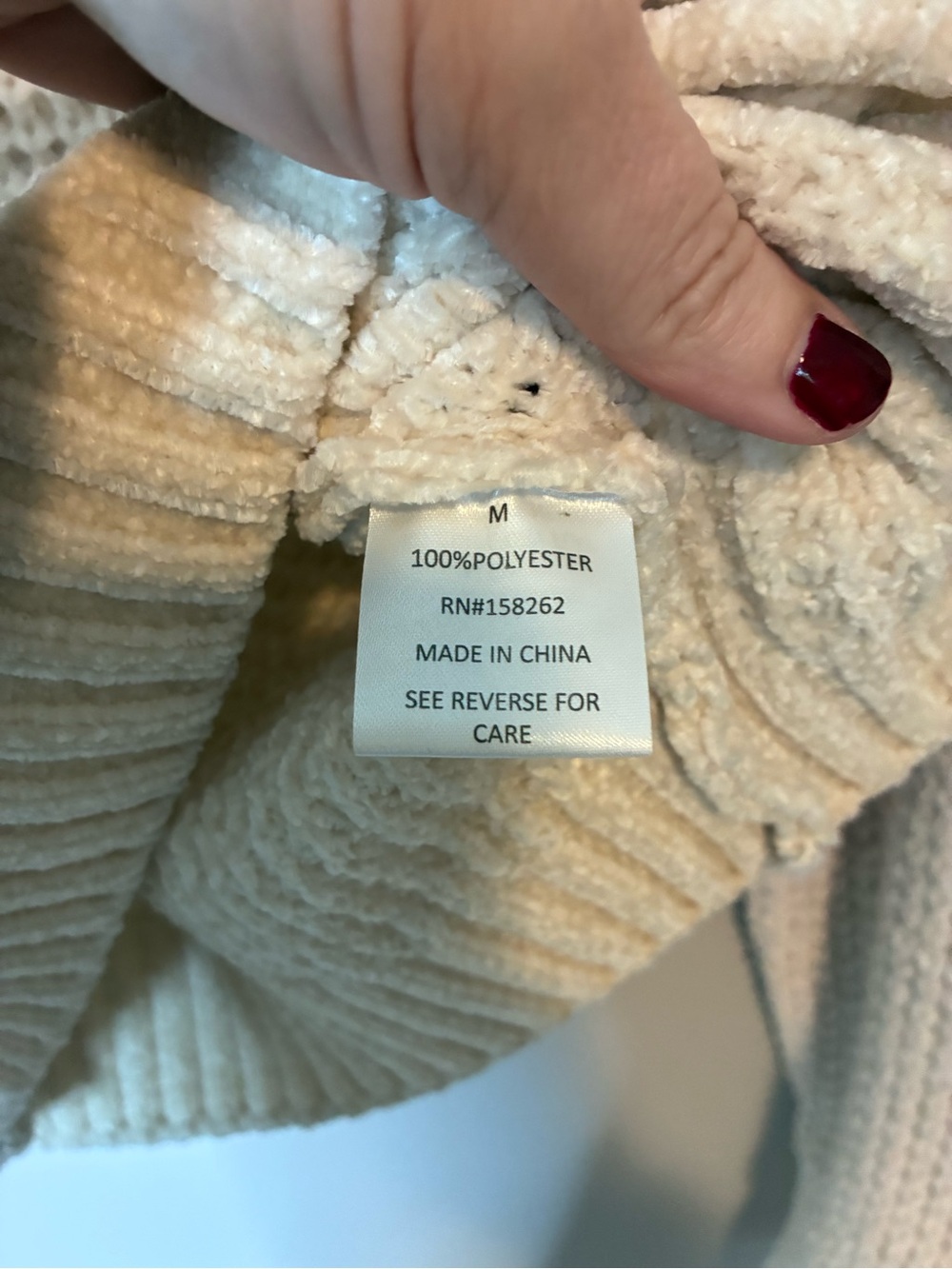 Altar’d State Cream Chenille Sweater Women’s M Soft Cozy Knit NWOT - Picture 5 of 8